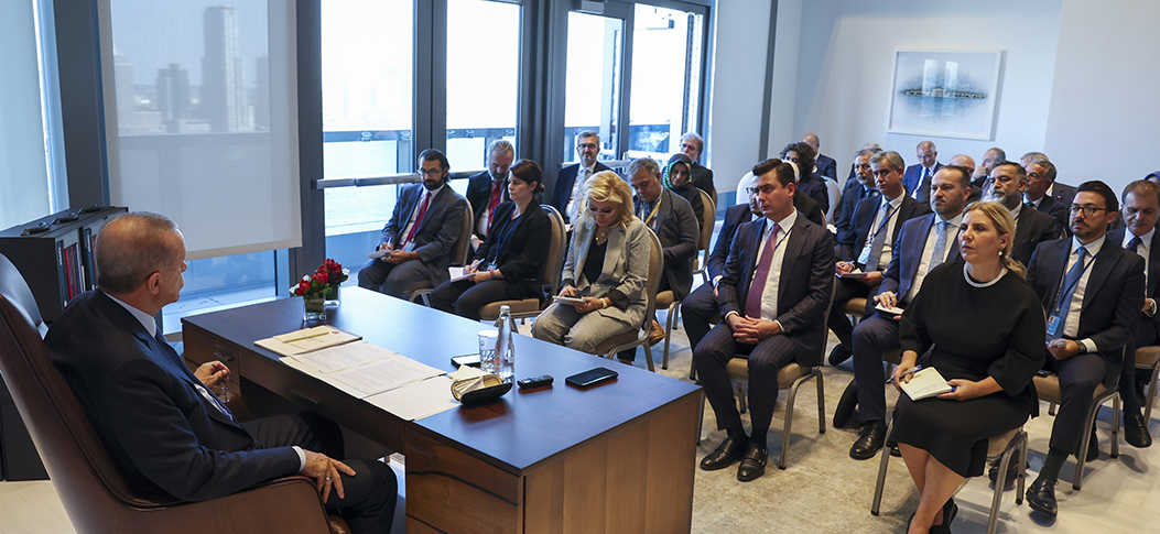 Cumhurbaşkanı Erdoğan, New York'taki Türkevi'nde gazetecilere konuştu